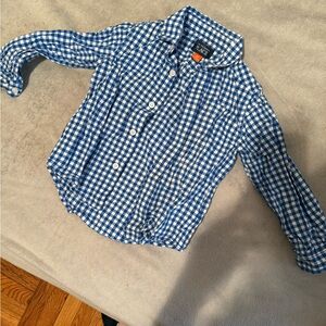 The Children's Place Blue and White Gingham Button Down Shirt